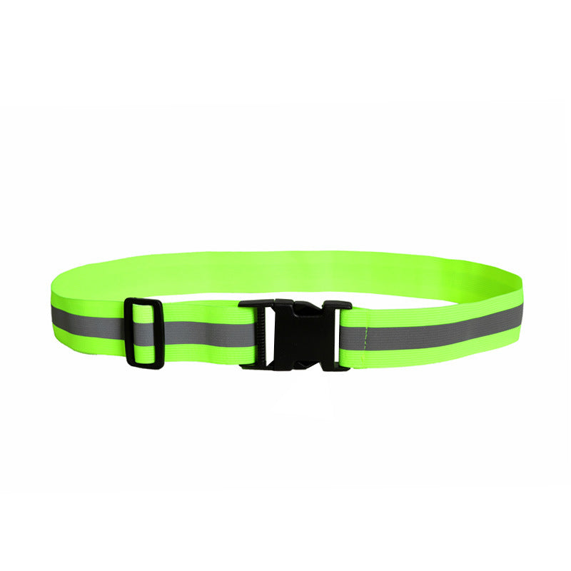 Reflective elastic waist belt for running and cycling safety