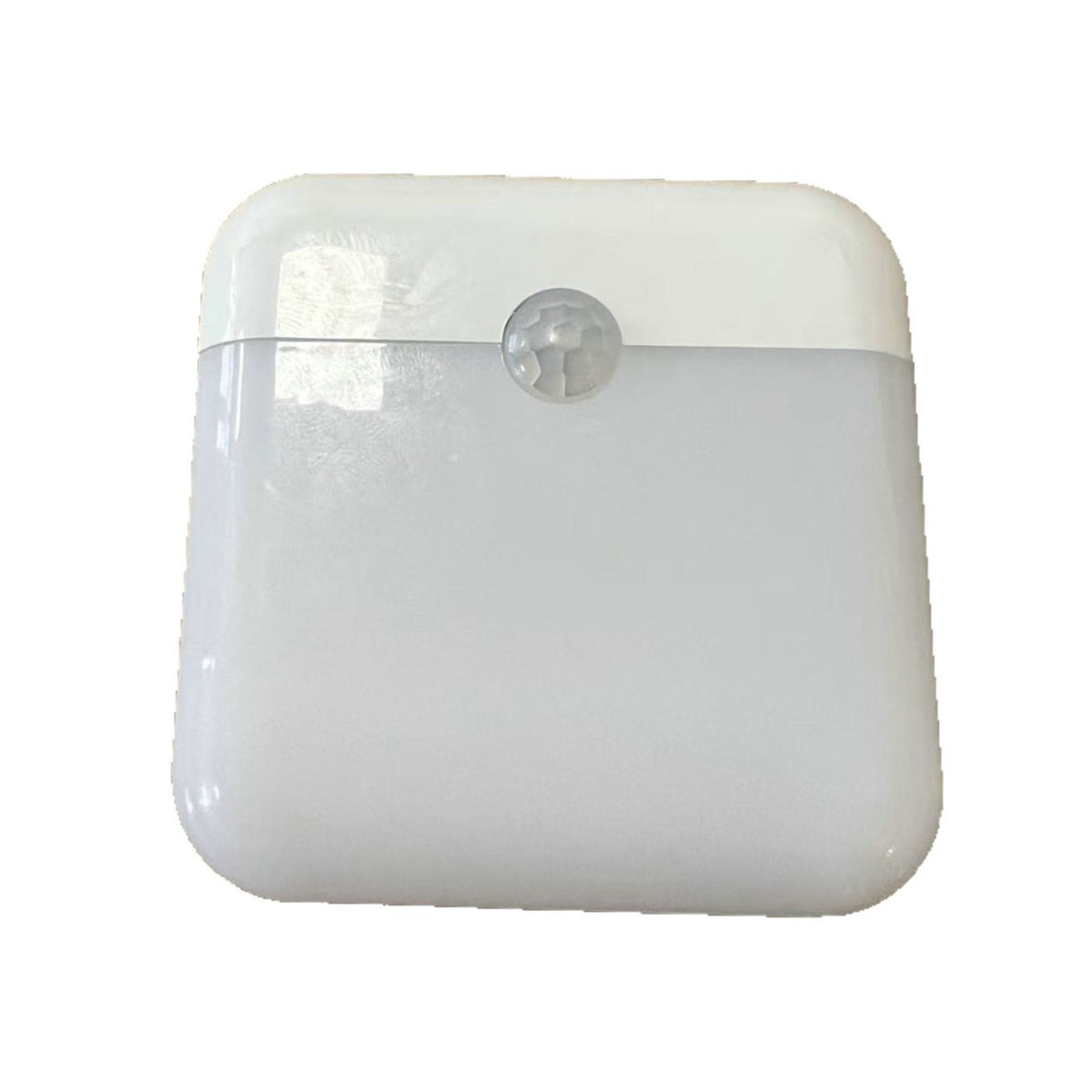 White motion sensor light on a white background