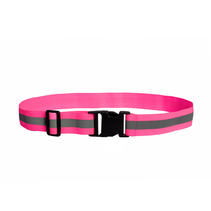 Reflective elastic running belt for enhanced visibility