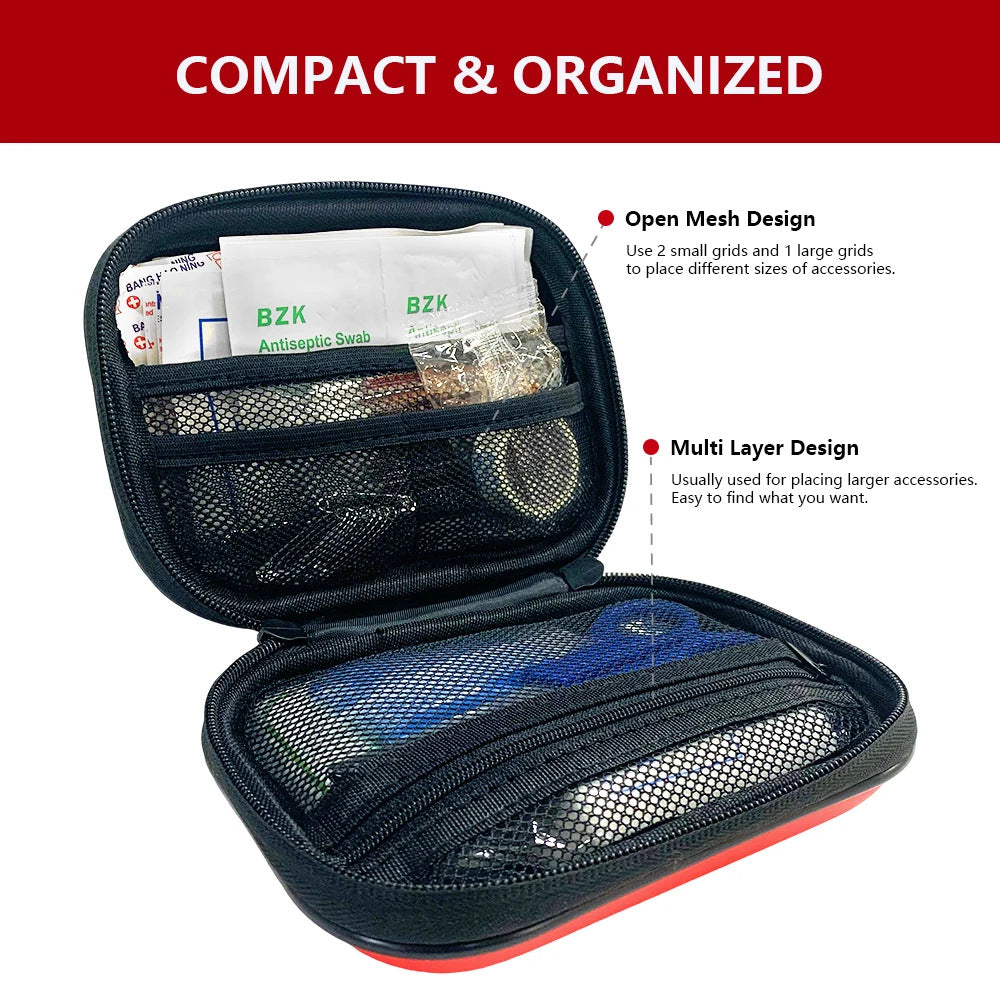 Travel-ready first aid kit for emergencies at home and on the go