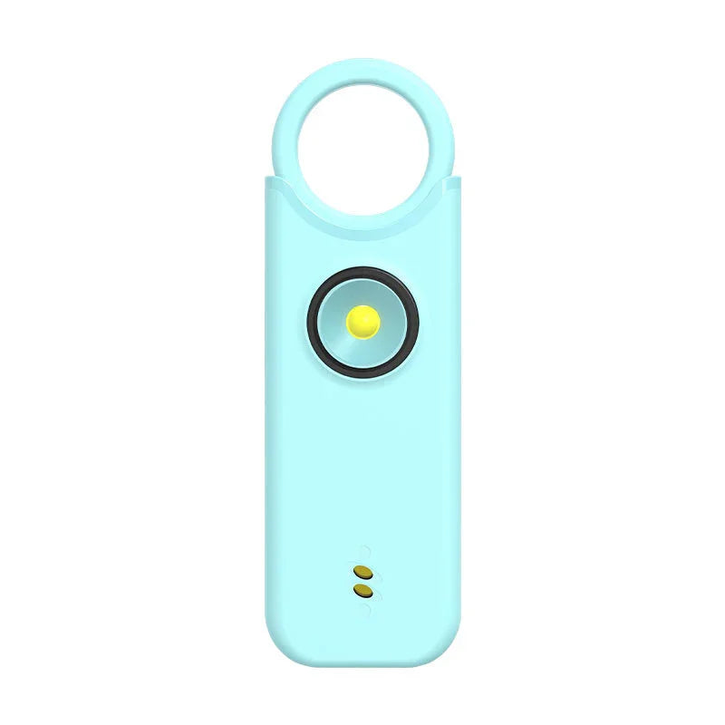 light blue rechargeable 135db anti wolf outdoor personal alarm for women