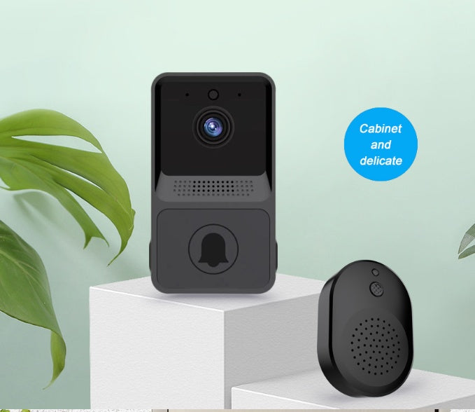 Smart wireless doorbell camera with night vision and mobile app alerts