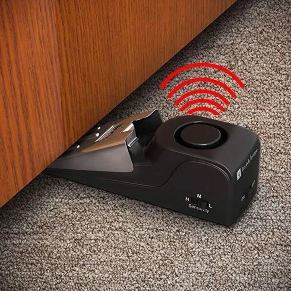 portable door stop alarm for women personal safety kit